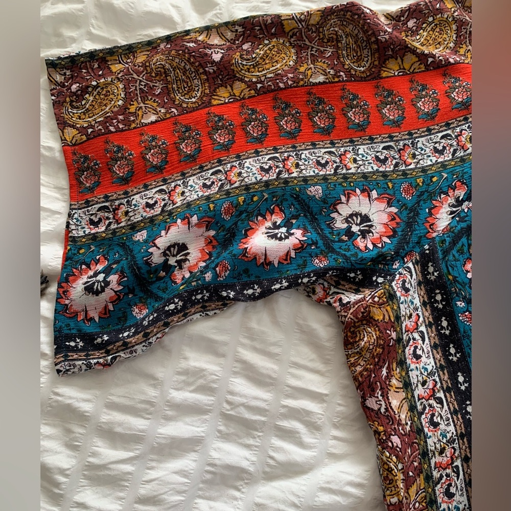 NWT Billabong Floral Teal and Coral Kimono - Picture 15 of 16